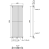 Mexen Kansas radiateur décoratif 1200 x 420 mm, 842 W, noir - W204-1200-420-00-70