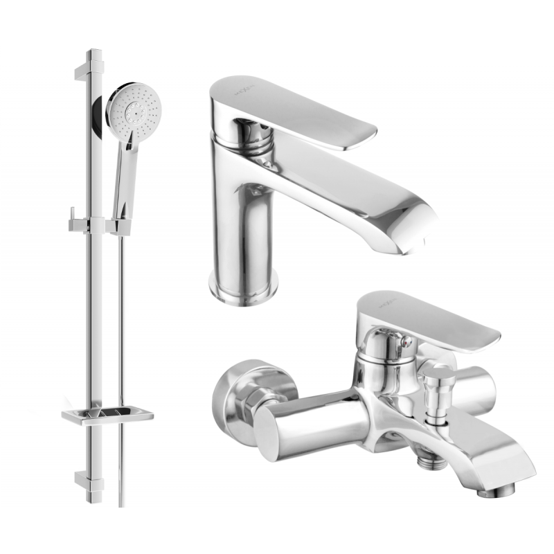 Mexen Pecos Ensemble de bain DQ40, chrome - 72703DQ40-00