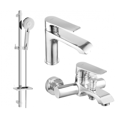 Mexen Pecos Ensemble de bain DQ40, chrome - 72703DQ40-00