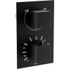 Batterie de bain-douche thermostatique Mexen Cube 2 sorties, noire - 77502-70