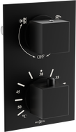 Batterie de bain-douche thermostatique Mexen Cube 2 sorties, noire - 77502-70 Batterie de bain-douche thermostatique Mexen Cube 2 sorties, noire - 77502-70