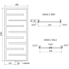 Mexen Orlando radiateur décoratif 1380 x 600 mm, 445 W, blanc - W207-1380-600-00-20