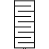 Mexen Orlando radiateur décoratif 1380 x 600 mm, 445 W, noir - W207-1380-600-00-70
