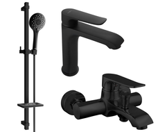 Mexen Pecos DQ40 set de baignoire, noir - 72703DQ40-70