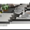 Mexen Andres évier en granit 1,5 cuves avec égouttoir et robinet Aster, blanc - 6515-20-73450-02