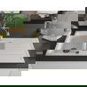 Mexen Andres évier en granit 1,5 cuves avec égouttoir et robinet de cuisine Aster, blanc - 6515-20-73450-57-B