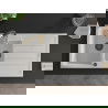 Mexen Andres évier en granit 1,5 cuves avec égouttoir et robinet de cuisine Aster, blanc - 6515-20-73450-57-B