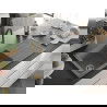 Mexen Andres évier en granit 1,5-cuves avec égouttoir et robinet de cuisine Aster, gris - 6515-71-73450-57-G