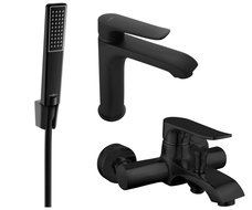 Mexen Pecos R72 ensemble baignoire, noir - 72703R72-70