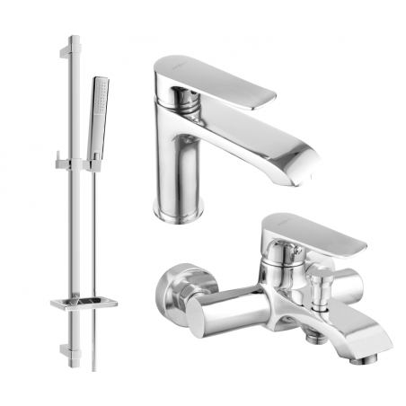 Mexen Pecos DQ72 ensemble de bain, chrome - 72703DQ72-00