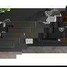 Mexen Andres évier en granit 1,5 cuve avec égouttoir et robinet de cuisine Aster, noir - 6515-77-73450-57-G