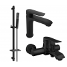 Mexen Pecos DQ72 ensemble de baignoire, noir - 72703DQ72-70