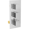 Batterie de bain-douche thermostatique Mexen Cube 3 sorties, chrome - 77503-00