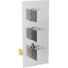 Mexen Cube robinet thermostatique baignoire-douche 3 sorties, chrome - 77503-00