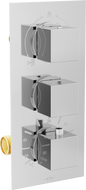 Batterie de bain-douche thermostatique Mexen Cube 3 sorties, chrome - 77503-00