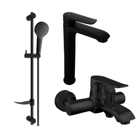 Mexen Pecos DF05 ensemble pour baignoire, noir - 72713DF05-70