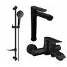 Mexen Pecos DF05 ensemble de baignoire, noir - 72713DF05-70