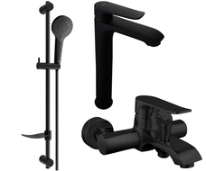 Mexen Pecos DF05 ensemble pour baignoire, noir - 72713DF05-70