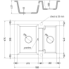 Mexen Carlos évier en granit 1,5-bac avec robinet de cuisine Aster, beige - 6518-69-73450-57-G