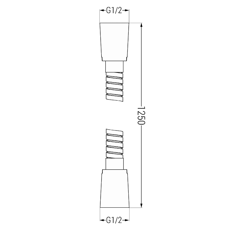 Mexen tuyau de douche 125 cm, doré - 79435-50