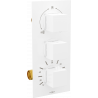 Mitigeur thermostatique bain-douche Mexen Cube 3 sorties, blanc - 77503-20