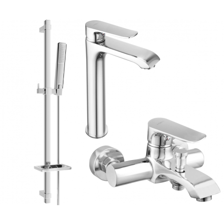 Mexen Pecos DQ72 ensemble de bain, chrome - 72713DQ72-00