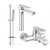 Mexen Pecos DQ72 ensemble de bain, chrome - 72713DQ72-00
