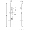 Mexen Pecos DF05 ensemble de douche, noir - 72704DF05-70