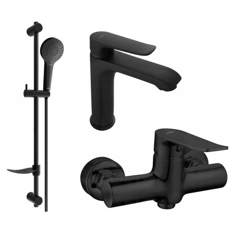 Mexen Pecos DF05 ensemble de douche, noir - 72704DF05-70
