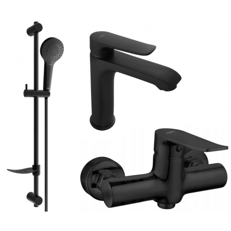 Ensemble de douche Mexen Pecos DF05, noir - 72704DF05-70