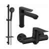 Ensemble de douche Mexen Pecos DQ40, noir - 72704DQ40-70