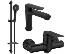 Ensemble de douche Mexen Pecos DQ40, noir - 72704DQ40-70