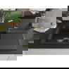 Mexen Leo évier en granit 1 bac avec égouttoir et robinet de cuisine Flora, noir/métallisé argent - 6501-73-670401-57-G