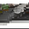Mexen Leo évier en granit 1 cuve avec égouttoir et mitigeur Flora, noir moucheté - 6501-76-670401-08-B