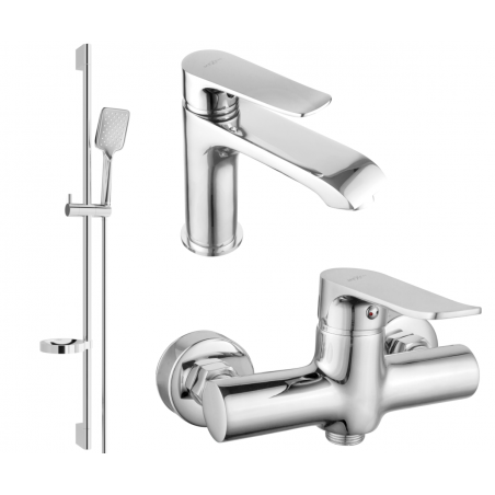 Mexen Pecos Ensemble de douche DS62, chromé - 72704DS62-00