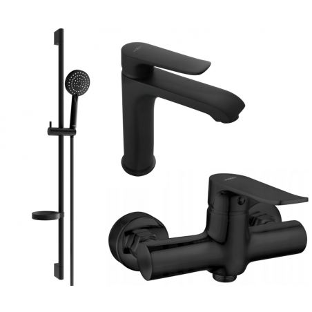 Ensemble de douche Mexen Pecos DS75, noir - 72704DS75-70