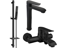 Mexen Pecos DQ72 ensemble de baignoire, noir - 72713DQ72-70