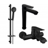 Mexen Pecos DQ40 ensemble de baignoire, noir - 72713DQ40-70