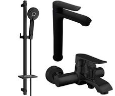Mexen Pecos DQ40 ensemble de baignoire, noir - 72713DQ40-70