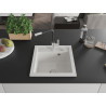 Mexen Vito évier de cuisine en granit 1 bac avec robinet Flora, blanc - 6503-20-670401-07