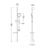 Mexen Pecos DS75 ensemble baignoire, chrome - 72713DS75-00