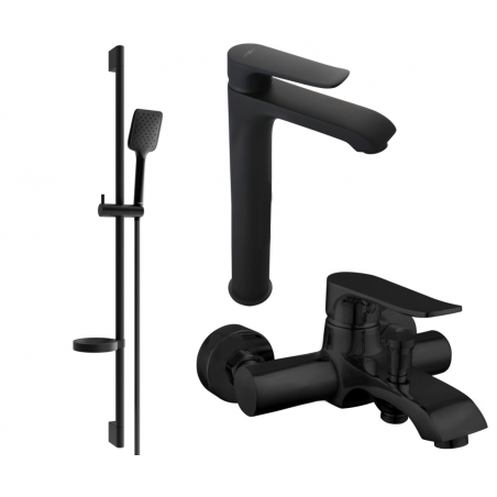Mexen Pecos Ensemble de baignoire DS62, noir - 72713DS62-70