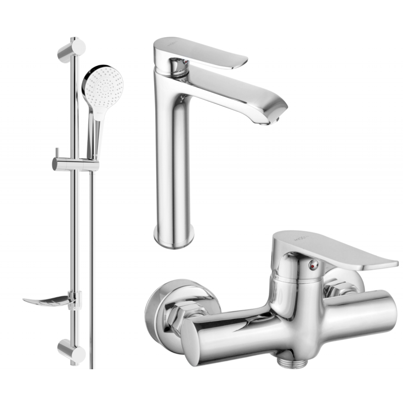 Mexen Pecos DF05 ensemble de douche, chromé - 72714DF05-00