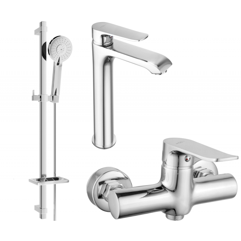 Mexen Pecos Ensemble de douche DQ40, chrome - 72714DQ40-00