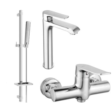 Mexen Pecos Ensemble de douche DQ72, chromé - 72714DQ72-00