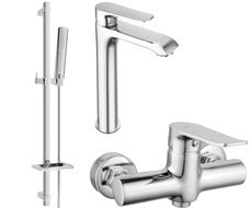 Mexen Pecos Ensemble de douche DQ72, chromé - 72714DQ72-00
