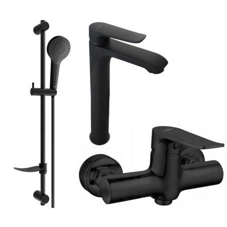 Ensemble de douche Mexen Pecos DF05, noir - 72714DF05-70