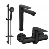 Ensemble de douche Mexen Pecos DQ40, noir - 72714DQ40-70