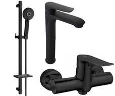 Ensemble de douche Mexen Pecos DQ40, noir - 72714DQ40-70