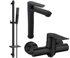 Ensemble de douche Mexen Pecos DQ72, noir - 72714DQ72-70